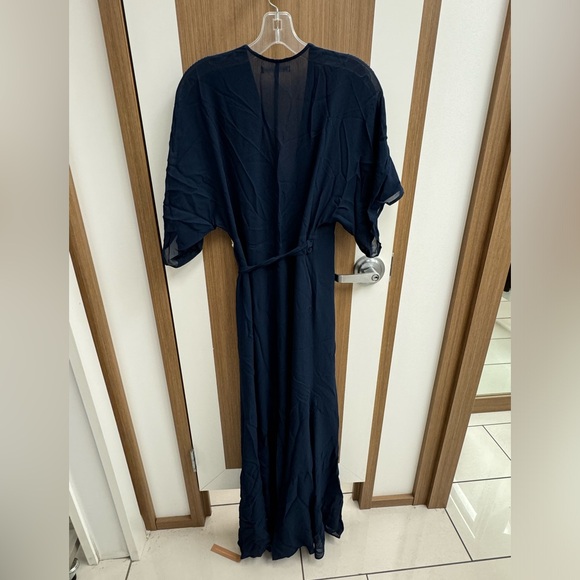 NWT Reformation Navy‎ Blue Winslow Maxi Wrap Dress Size Small - Picture 3 of 9